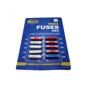 SCT 9504 Предохранители GBC Fuse (классика) комплект 10 шт.