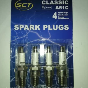 Свічка запалювання ВАЗ 2101, 2102, 2103, 2104, 2105, 2106, 2107 SCT (комплект) контактне запалювання A51C
