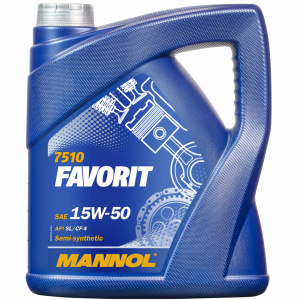 7510 MANNOL Favorit Масло моторное полусинтетическое 15W-50