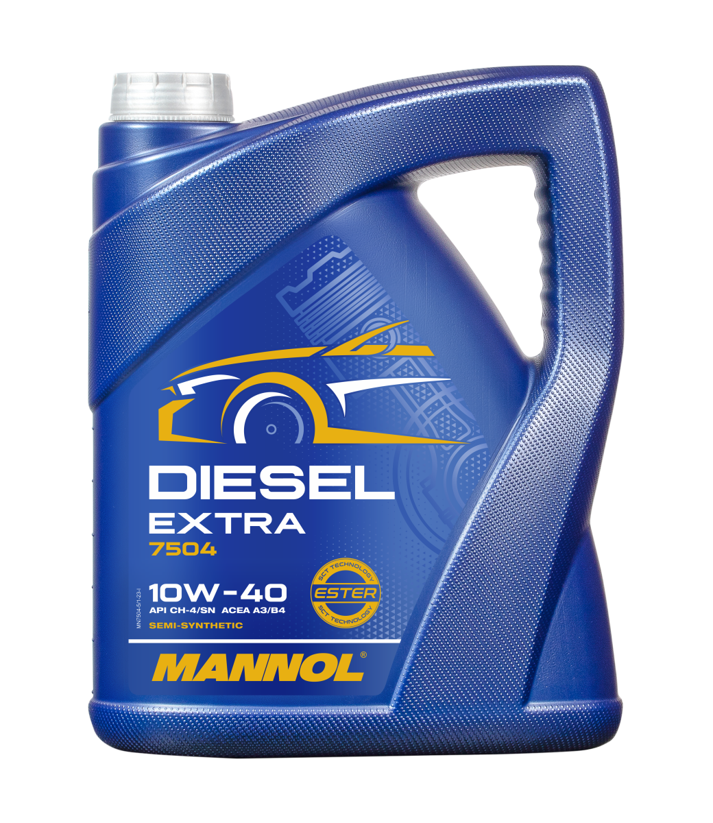 7504 MANNOL Diesel Extra Масло моторное полусинтетическое 10W-40